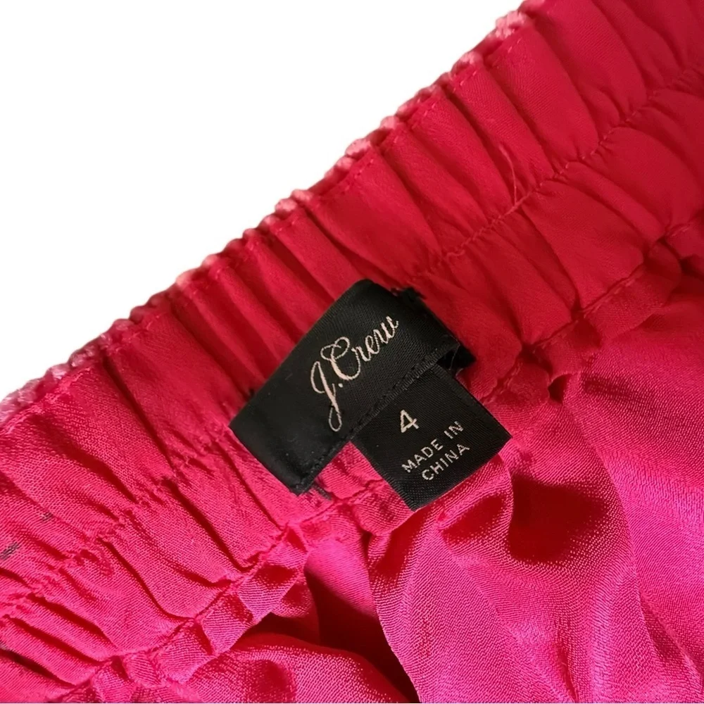 J.Crew Peyton Pull-On Velvet Pants Fuchsia Size 4 excellent condition